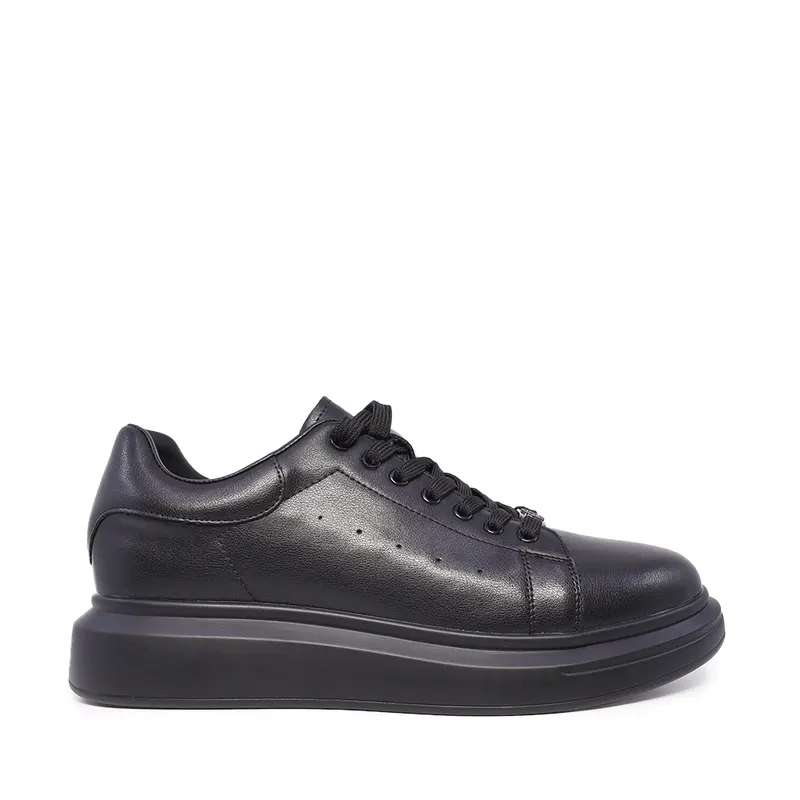 Sneakers bărbați negri din piele 3852bp311n