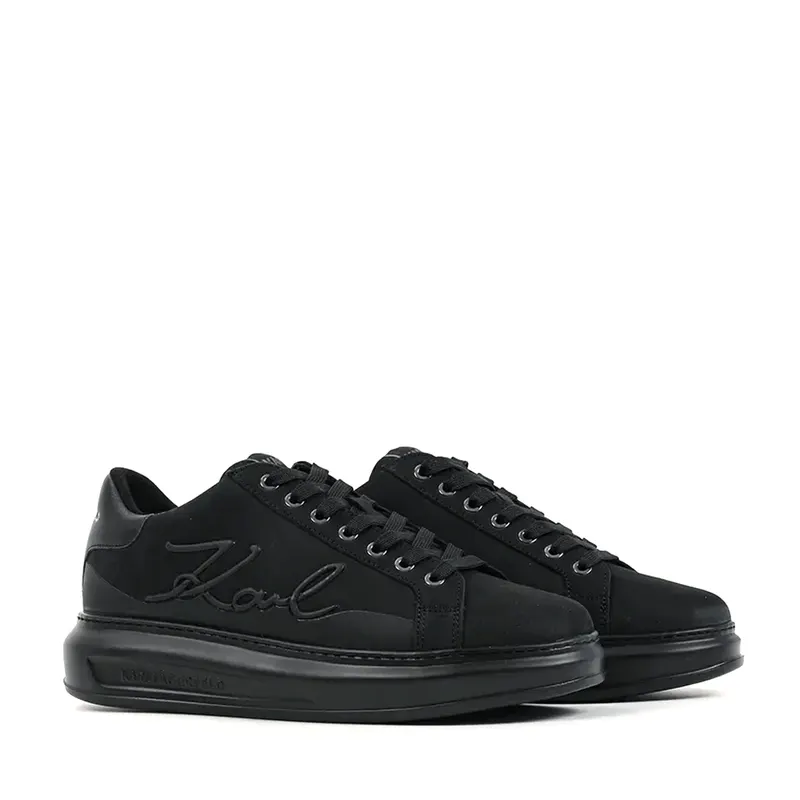 Sneakers bărbați Karl Lagerfeld Kapri Signia Line negri din piele 2051BP52542NN — imaginea 2