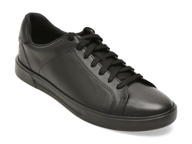 Pantofi sport CLARKS negri, ROMSEY LACE, din piele naturala