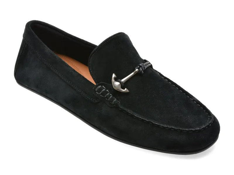 Mocasini eleganti bleumarin, WILBART-IN 410, din piele intoarsa