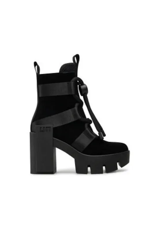 Botine dama din piele naturala - Negru