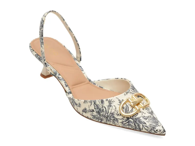 Pantofi eleganti albi, DELICAT 413, din piele ecologica