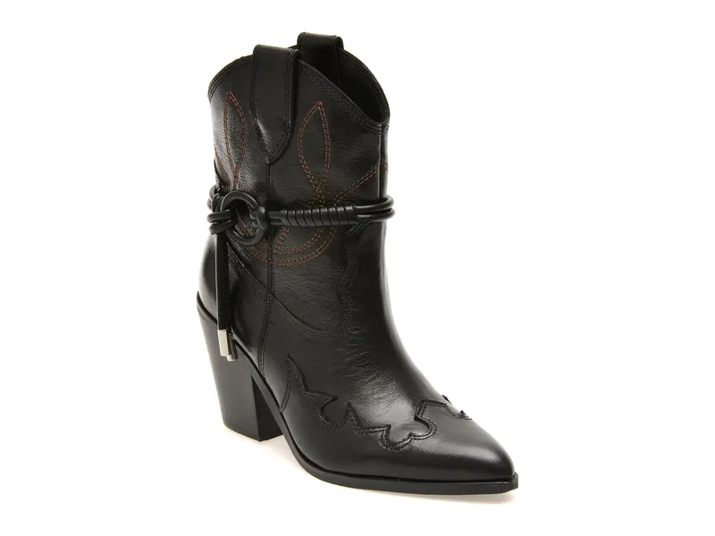 Ciocate negre, NUWESTERN 001, din piele naturala