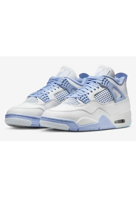 Pantofi sport unisex - Jordan 4 Retro Forget Me Not - alb - albastru deschis - Alb
