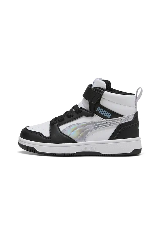 Pantofi sport mid-cut Rebound V6 - Negru/Alb optic/Argintiu
