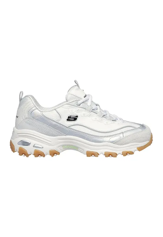 Pantofi sport cu garnituri din plasa D'Lites Dazzling Shine - Alb/Gri deschis
