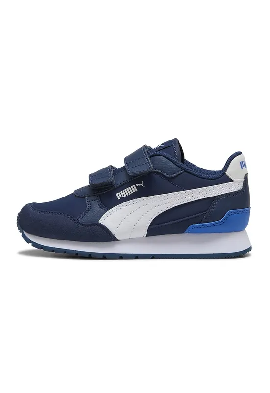 Pantofi sport ST Runner cu velcro - Alb/Albastru inchis