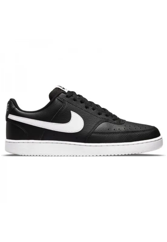 Pantofi sport de piele ecologica Court Vision Low Next Nature - Negru/Alb optic