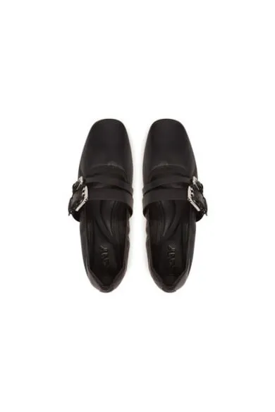 Balerini K1556997 - Piele naturala - Negru - Negru