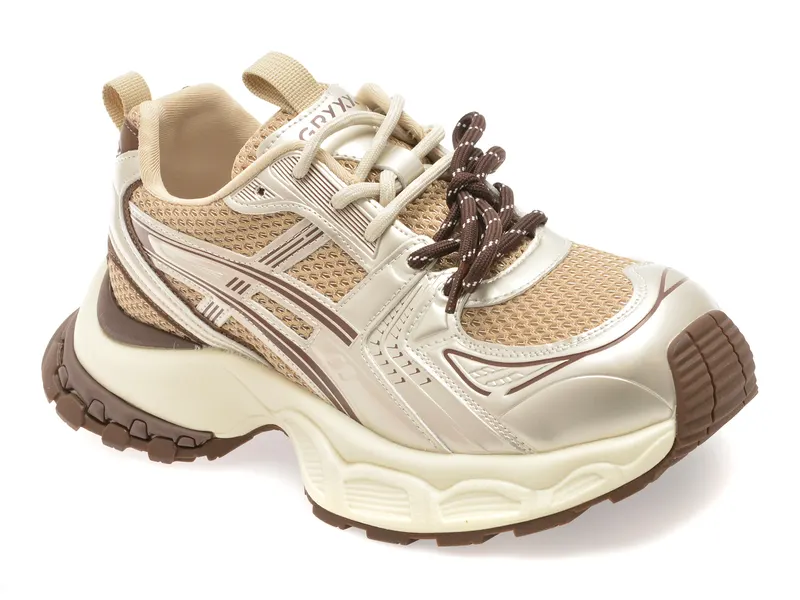 Pantofi sport aurii, 1697, din material textil