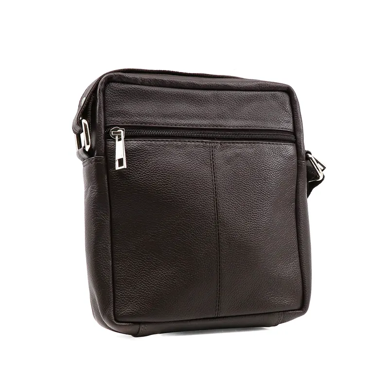 Geantă crossbody bărbați maro din piele 263bgea6145m — imaginea 2