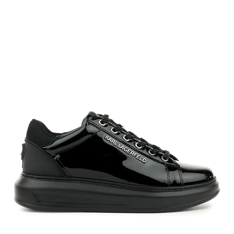 Sneakers femei Karl Lagerfeld Kapri Karl NFT negri din piele lăcuită 2050DP62525LN