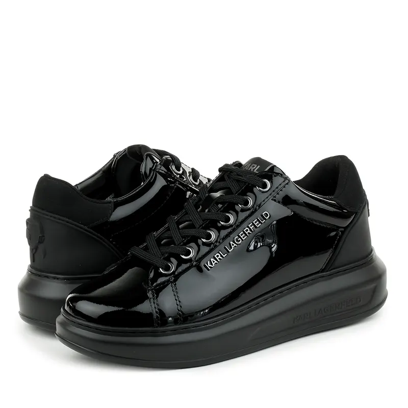 Sneakers femei Karl Lagerfeld Kapri Karl NFT negri din piele lăcuită 2050DP62525LN — imaginea 2