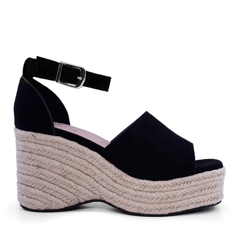 Sandale femei Solo Donna negre cu platformă 1167DS1310VN