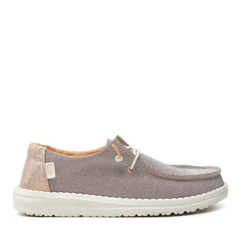 Mocasini ușori femei Hey Dude Wendy Metalic Sparkle rose gold 3091DM41082RA