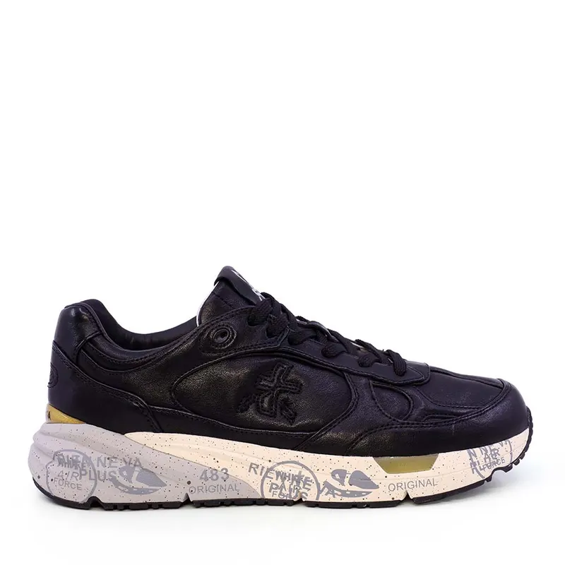 Sneakers bărbați Premiata Mase negri din piele 1692BP8420N