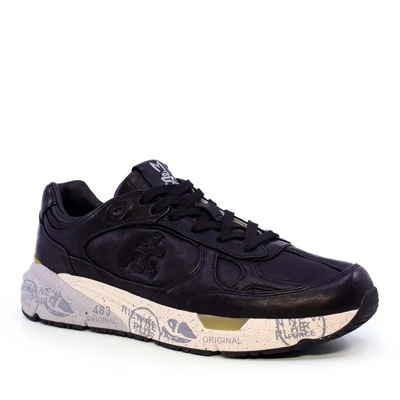 Sneakers bărbați Premiata Mase negri din piele 1692BP8420N — imaginea 2