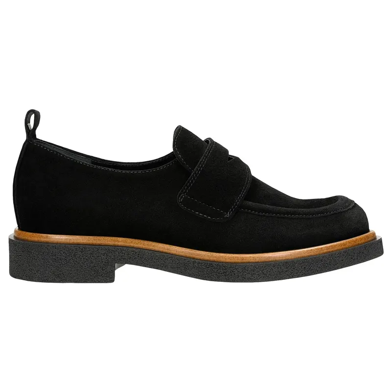 Mocasini negri penny loafers stil casual damă