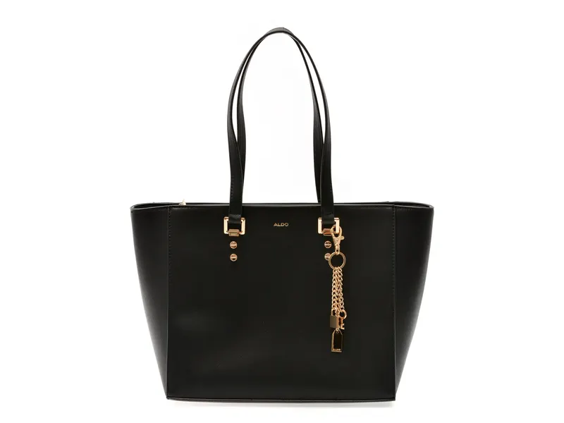 Geanta neagra, WINTA 001, din piele ecologica