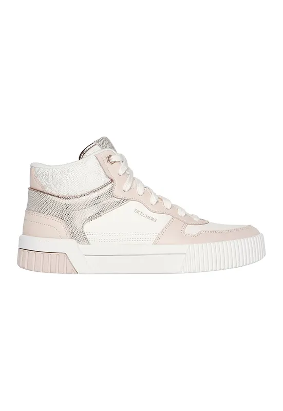 Pantofi sport mid-cut din piele ecologica Jade - Alb/Roz
