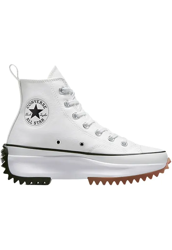 Tenisi inalti unisex cu talpa flatform Run Star Hike - Alb