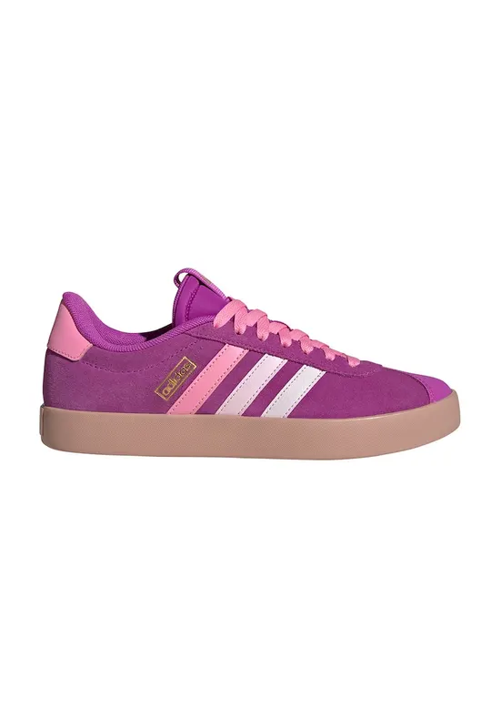 Pantofi sport VL Court 3.0 din piele cu garnituri din piele intoarsa - Roz pastel/Roz fandango/Caramel