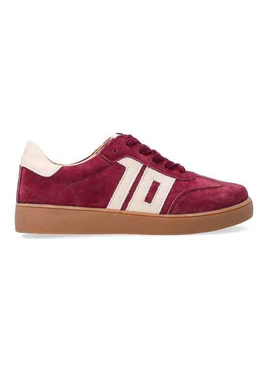Pantofi sport din piele intoarsa cu garnituri de piele naturala