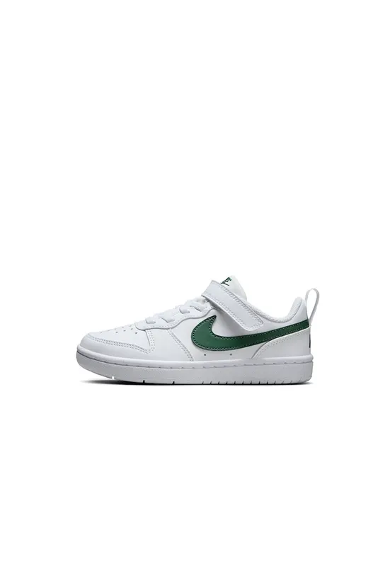Pantofi sport Court Borough din piele ecologica cu inchidere velcro - Alb optic/Verde aquamarin