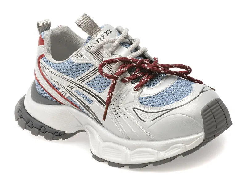 Pantofi sport argintii, 1697, din material textil