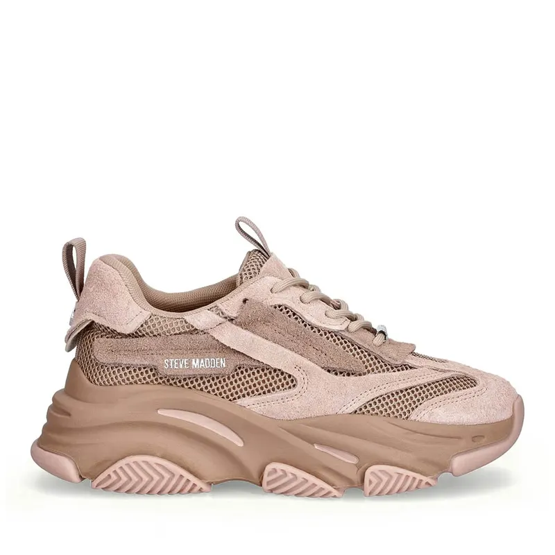 Sneakers Steve Madden Possesion nude din piele și textil 1462DPPOSSESSION-EVNU