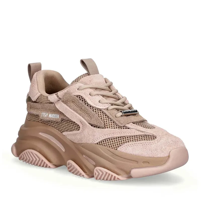 Sneakers Steve Madden Possesion nude din piele și textil 1462DPPOSSESSION-EVNU — imaginea 2