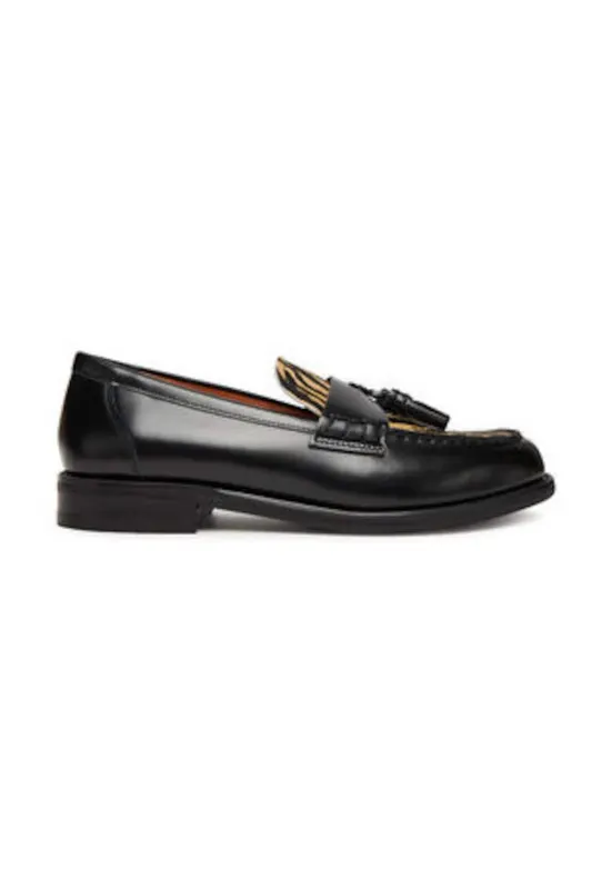 Mocasini de dama - 305249821 - piele naturala - negru