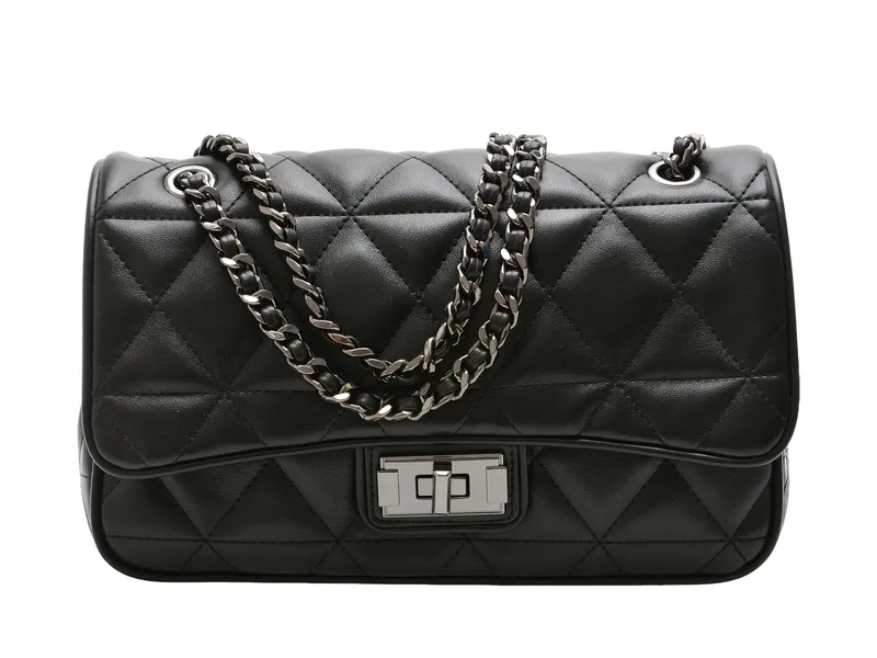 Geanta neagra, BELLABAG 008, din piele ecologica