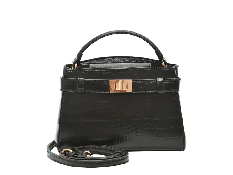 Geanta neagra, VIVIANROSE 001, din piele ecologica