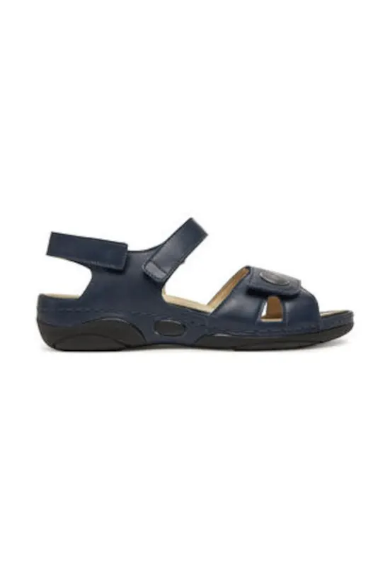 Sandale dama - 305479037 - piele naturala - bleumarin