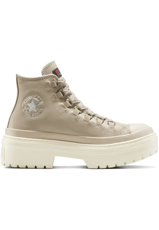 Pantofi sport femei Chuck Taylor All Star Lugged Heel Platform Waterproof Leather - Bej