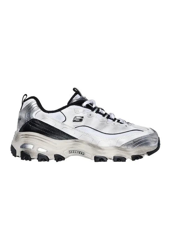 Pantofi sport din piele cu aspect uzat D'lites Vintage Vision - Negru/Alb murdar