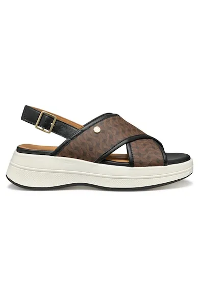 Sandale dama - D550VB-00485 - Piele ecologica - Maro