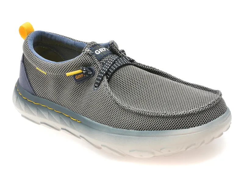 Mocasini bleumarin, 211, din material textil