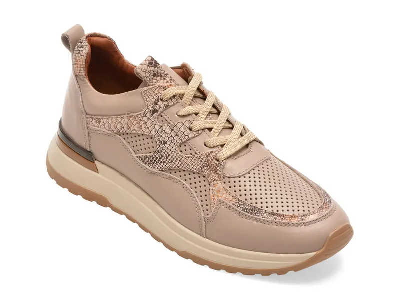 Pantofi sport gri, 033S649, din piele naturala
