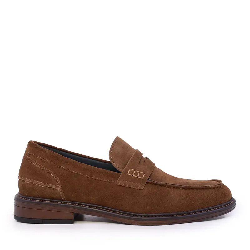 Pantofi loafers bărbați Luca di Gioia maro din piele întoarsă 2931BP6211VM