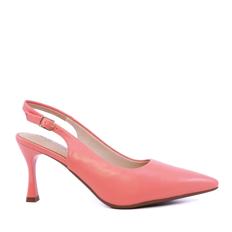Pantofi stiletto slingback femei Solo Donna portocaliu somon 2541DD1019SA