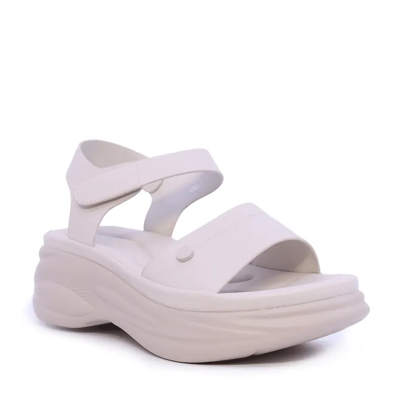 Sandale femei Solo Donna albe cu talpă înălțată 2851DS2869A — imaginea 2