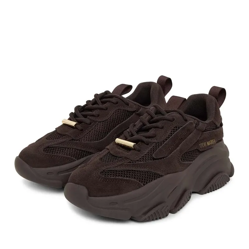 Sneakers Steve Madden Possesion maro din piele și textil 1462DPPOSSESSION-EVM — imaginea 2