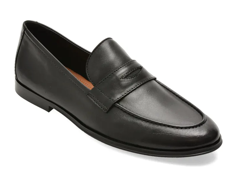 Mocasini eleganti ALDO negri, JOURNEY 001, din piele naturala