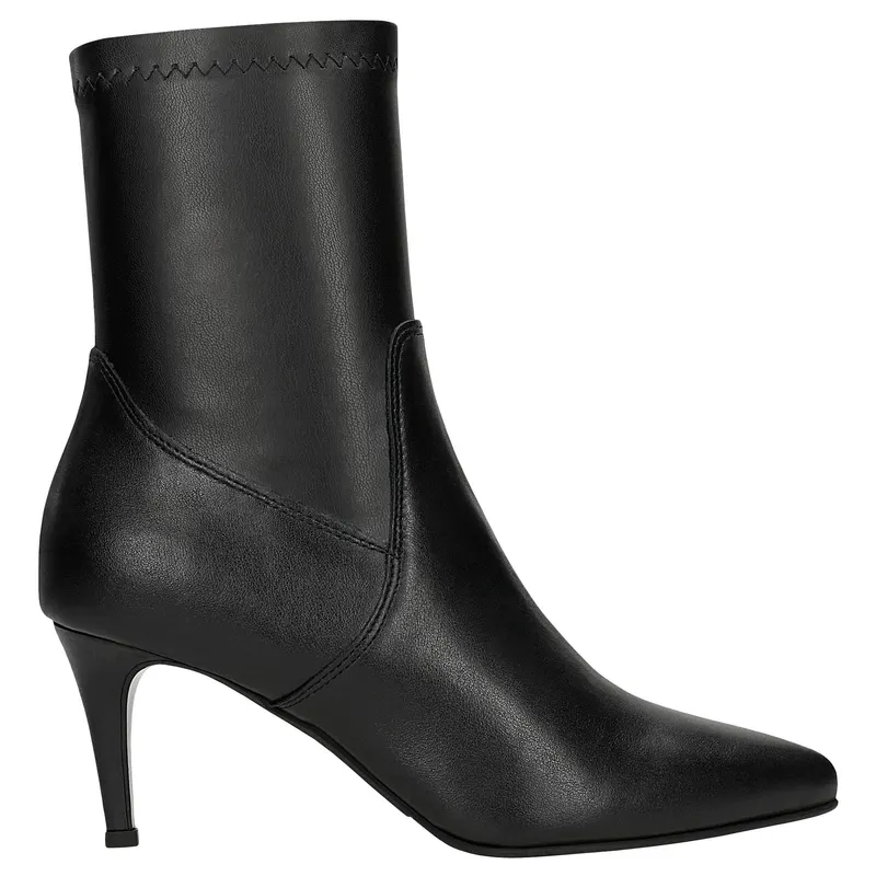Botine negre elegante cu toc ascuțit