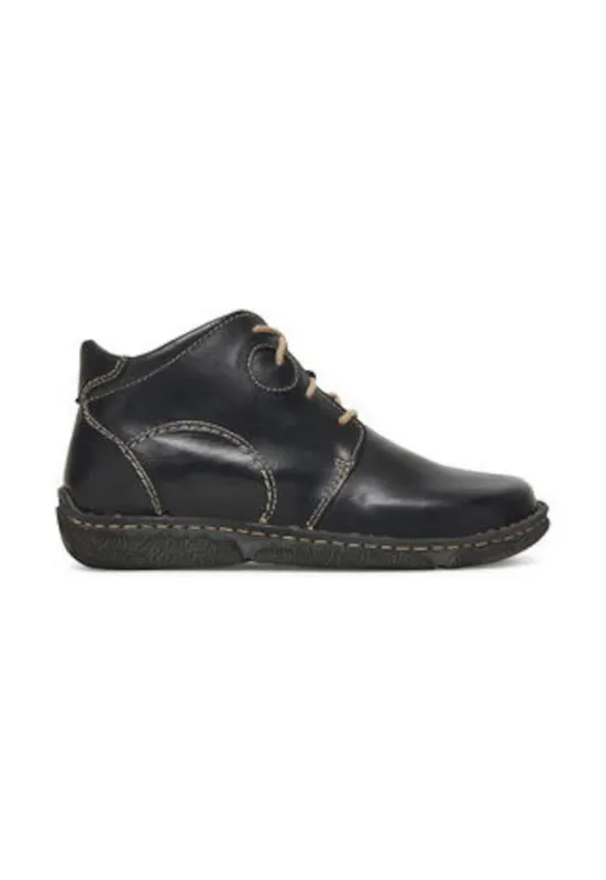 Botine dama - negru - din piele naturala