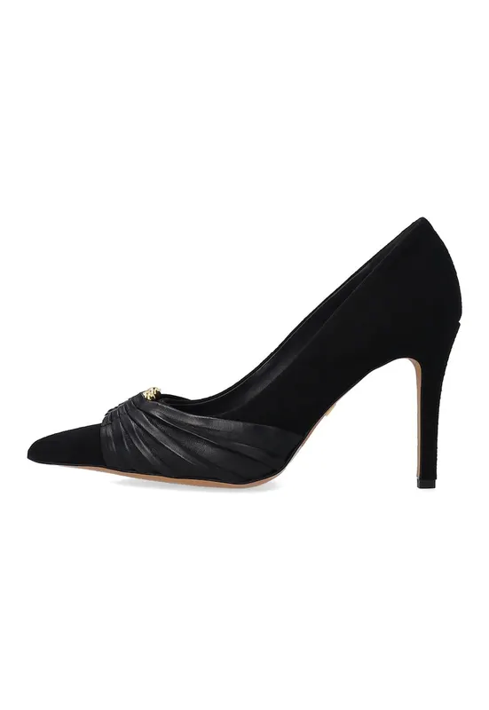 Pantofi stiletto din piele intoarsa si naturala