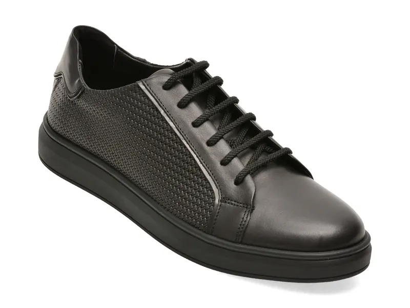 Pantofi sport negri, 269505, din piele naturala