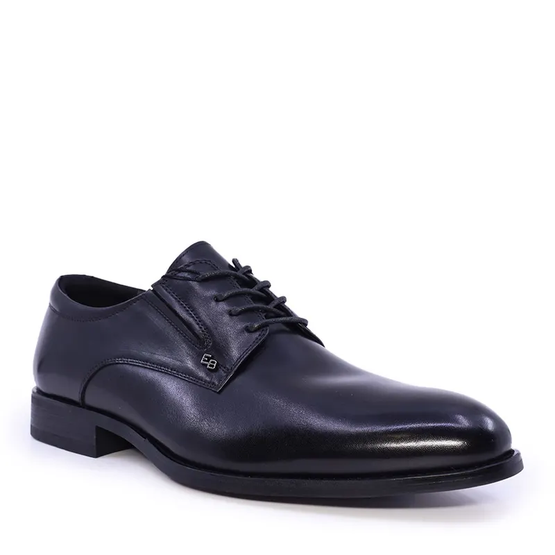 Pantofi derby bărbați Enzo Bertini negri din piele naturală 1099BP1854N — imaginea 2